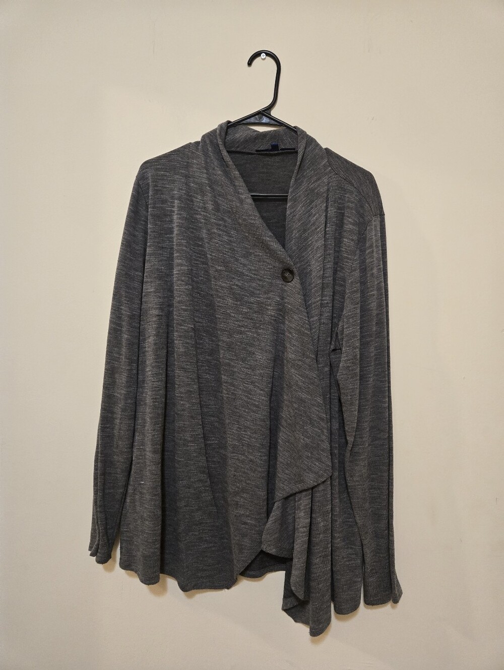 Gray Draped Women's Apt 9 Sweater Cardigan - Size XXL